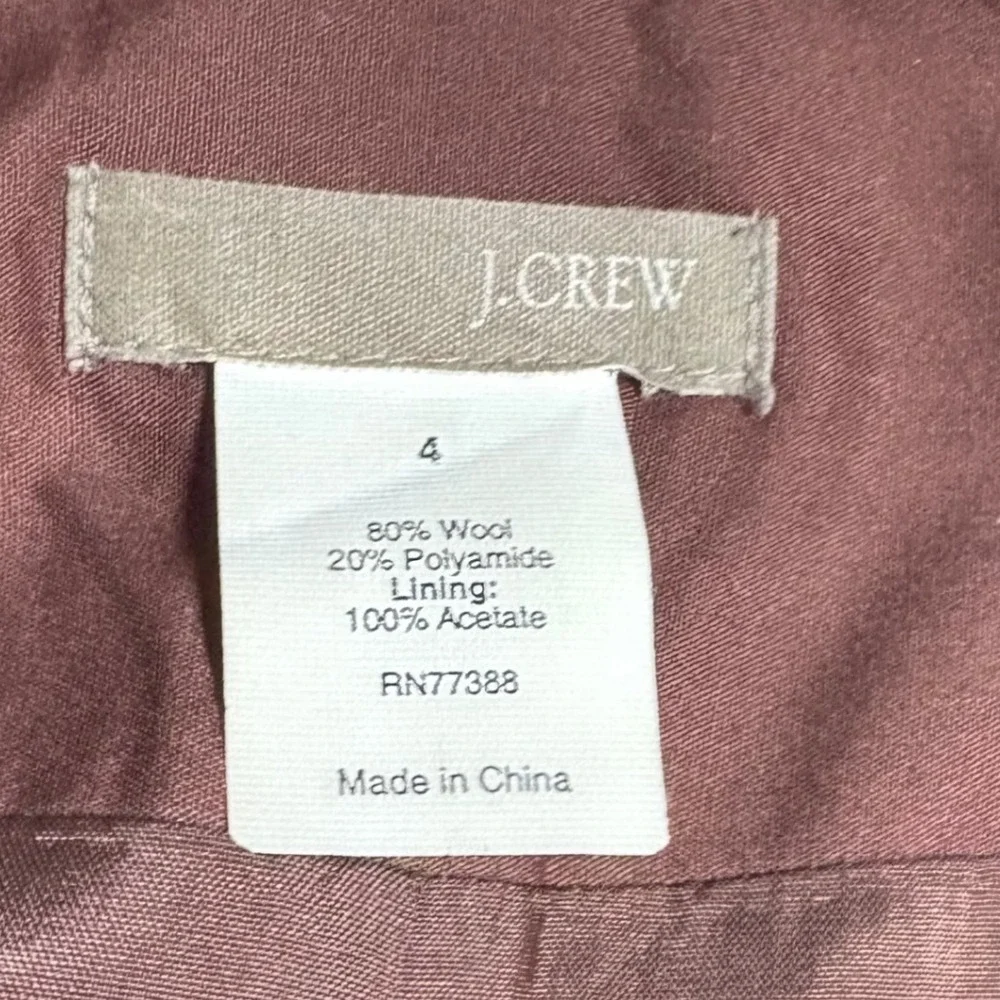 J. Crew Women's‎ Wool Blend Zigzag A-Line Skirt Size 4 Brown Beige Knee Length